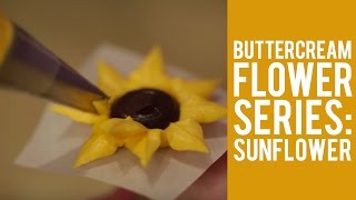 How to Make Buttercream Flowers – The Sunflower [upl. by Atterol]