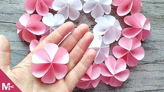 ► Cómo hacer una FLOR DE PAPEL en MINUTOS 😍🌸 [upl. by Ezalb]