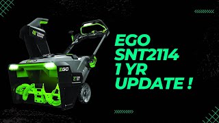 EGO SNT2114 Snowblower 1yr Update [upl. by Airotciv]