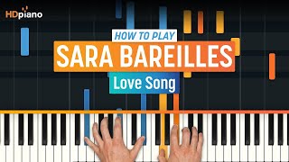 Piano Lesson for quotLove Songquot by Sara Bareilles  HDpiano Part 1 [upl. by Nev233]