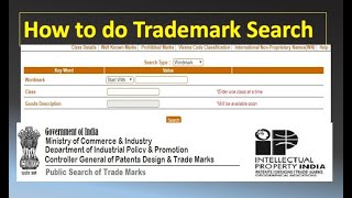 How to do Trademark Public Search  Online Demo [upl. by Bellew]