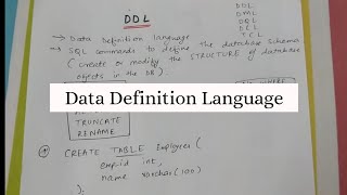 DATA DEFINITION LANGUAGE WITH EXAMPLES DDL COMMANDS [upl. by Oijile]