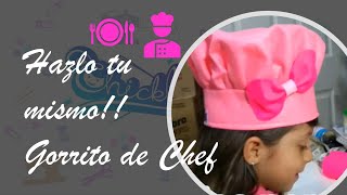 Como hacer gorrito de chef DIY [upl. by Arriat458]