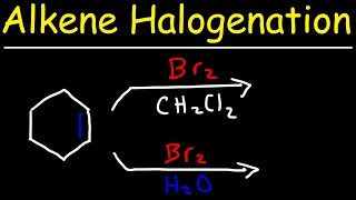 Halogenation of Alkenes amp Halohydrin Formation Reaction Mechanism [upl. by Annoeik]