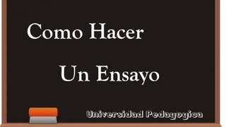 TUTORIAL  ¿Como hacer un Ensayo [upl. by Erodasi]