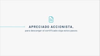 ¿Cómo descargar tu certificado de renta como accionista [upl. by Klusek]