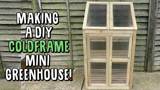 How to Make a Mini Greenhouse or Coldframe  Woodworking Garden Projects [upl. by Prudi]