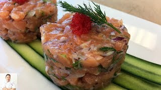 Salmon Tartare  DIY Easy Recipe [upl. by Dlanor]