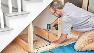 How to Build Under Stair Storage Drawers [upl. by Ahsinawt]