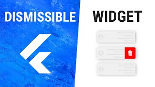 Flutter Dismissible Widget [upl. by Seerdi]