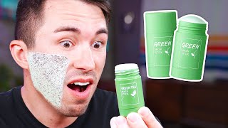 Men Try the Viral quotMiraclequot Green Stick Mask  Does It Work [upl. by Sidonius971]