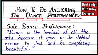 Cultural Program Dance Anchoring Script  Cultural Activities Program Anchoring  Write Right 4 U [upl. by Lorena]