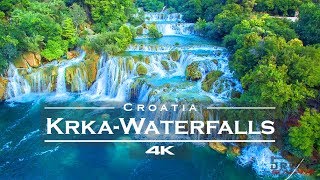 KRKA Waterfalls  National Park Croatia 🇭🇷  by drone 4K remastered [upl. by Mclain]