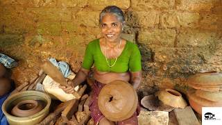 Traditional pot making using potters wheel in India 2019 [upl. by Sirad550]