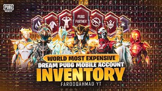 World Most Expensive amp Dream PUBG MOBILE Account Inventory  🔥 FAROOQAHMADYT 🔥 [upl. by Silvio]