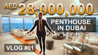 28 MILLION PENTHOUSE in Dubai’s Palm Jumeirah Island W Residences and Address JBR  Property Vlog 1 [upl. by Nnorahs346]