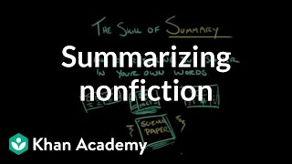 Summarizing nonfiction  Reading  Khan Academy [upl. by Beauregard709]