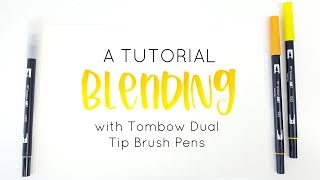 Blending with Tombow Dual Tip Brush Pens  Beginner Handlettering Tutorial [upl. by Narba457]