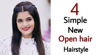 4 simple new open hairstyle  latest new hairstyle  hairstyle for girls  easy hairstyle [upl. by Annaehr91]