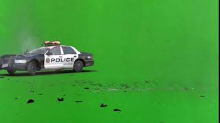 GREEN SCREEN FOOTAGE POLICE CAR CRASH [upl. by Shaylyn]