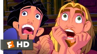 The Road to El Dorado 2000  The Stone Jaguar Attack Scene 910  Movieclips [upl. by Merridie129]