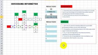 Realizar actividad de crucigrama en Excel 2010 [upl. by Asilim]