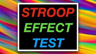 Stroop Effect Test Many Cant Do This Test [upl. by Antonino]