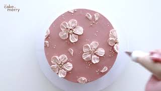 How To Pipe A Beautiful Buttercream Flower Cake [upl. by Einnig]