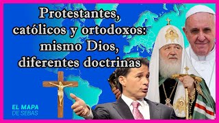 ✝️ Diferencia entre CATOLICISMO PROTESTANTISMO y Cristianismo ORTODOXO ⛪️  El Mapa de Sebas [upl. by Aierbma434]