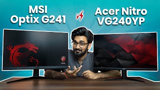 MSI Optix G241 vs Acer Nitro VG240Y Comparison  IPS 144hz in Budget  HINDI [upl. by Kwabena]