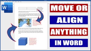 How to Move or Align Anything in Word  Microsoft Word Tutorials [upl. by Henn]