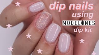 DIP nails using MODELONES dip kit [upl. by Aitnis71]