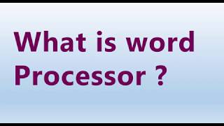 What is word Processor in UrduHindi [upl. by Zealand359]