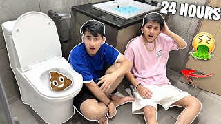 Living In Bathroom For 24 Hours  Gone Wrong 🤮 [upl. by Efron]