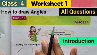 DAV class 4 maths unit 10 Angles  Introduction and worksheet 1 All Questions [upl. by Haletky]