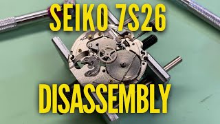 Seiko 7S26 Watch Service Movement Disassembly Tutorial SKX [upl. by Sesiom]