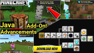 Advancements AddOn In Minecraft Pe  Achievements Mod In MinecraftPe McpeAddon  in hindi  2021 [upl. by Chuu]