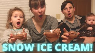 How to Make Snow Ice Cream  So Easy a 2 Year Old Made It  Easy Snow Ice Cream Recipe [upl. by Ynoep]