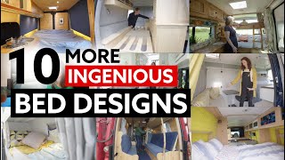 10 MORE INGENIOUS BED DESIGNS For Your Van Conversion [upl. by Augusta]