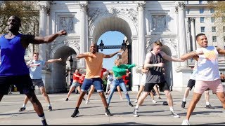 Huge Epic Flash Mob in Marble Arch London [upl. by Euqinehs]