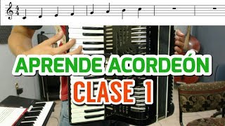 Clase 1  Clases de Acordeón  Como Tocar  GRATIS [upl. by Robinia]