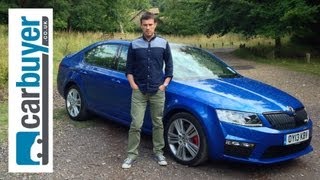 Skoda Octavia vRS hatchback 2013 review  CarBuyer [upl. by Barnabe]