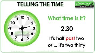 Telling the Time in English  Learn how to tell the time in English with Pronunciation [upl. by Forrest]