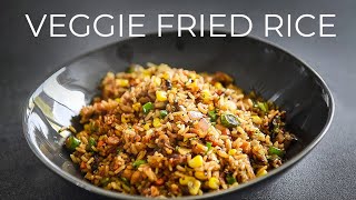 Vegetable Fried Rice Recipe  EASY Vegetarian Chinese dinner idea [upl. by Naitsirk]