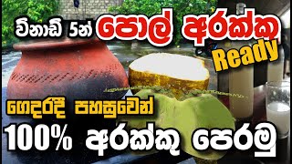 Coconut arrak making within 5 minutes l පොල් අරක්කු රා ගෙදර හදමු [upl. by Briana]