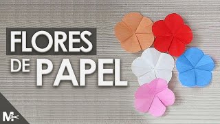 ► Como hacer FLORES PEQUEÑAS DE PAPEL en 5 MINUTOS 🌺 [upl. by Linnea284]