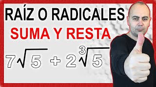 ❇️ SUMA y RESTA De RAÍCES o Radicales NO Semejantes ❇️ [upl. by Ahseek]