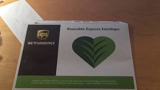 UPS Reusable Express Envelope how to use it [upl. by Nebra]