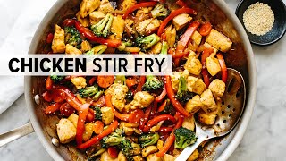 CHICKEN STIR FRY  easy healthy 30minute dinner recipe [upl. by Carmelita]