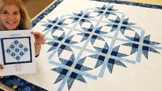 SUPER EASY CURVES  Free quotCathedral Starsquot Quilt Pattern [upl. by Etiuqram]